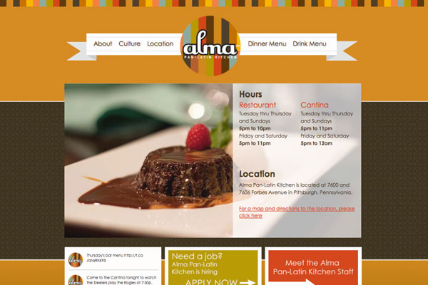 Alma Pan-Latin Kitchen website